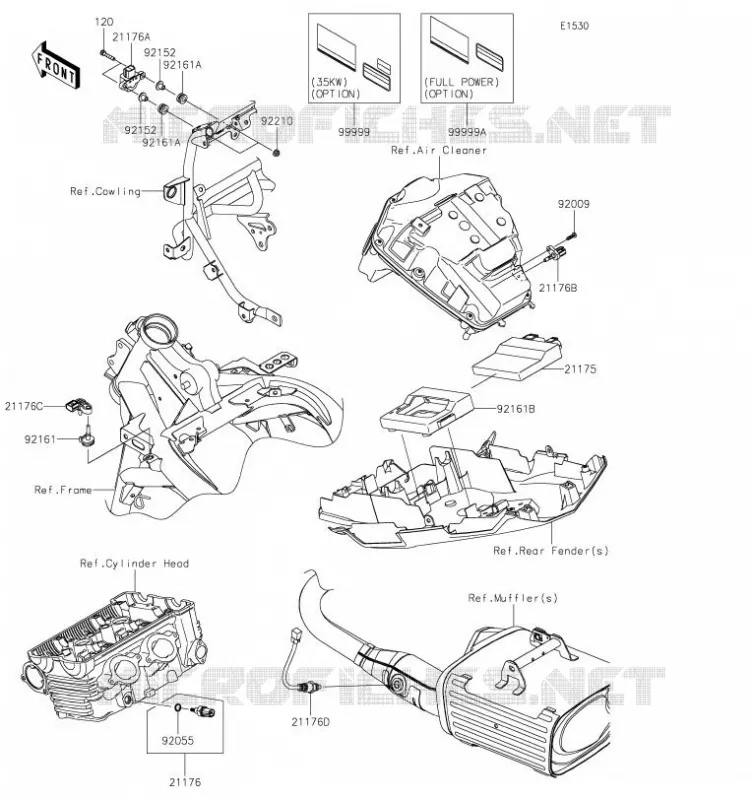 INJECTION CARBURANT Kawasaki MOTOS 650 2019 VERSYS 650  KLE650FKFA