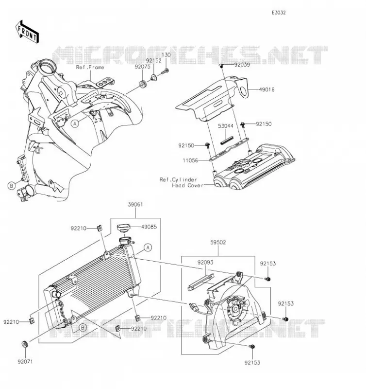 RADIATEUR Kawasaki MOTOS 650 2019 VERSYS 650  KLE650FKFA