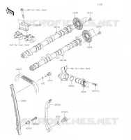 ARBRE A CAME/TENDEUR pour Kawasaki VERSYS 1000 2019