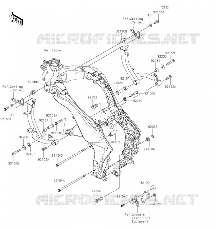 SUPPORT MOTEUR Kawasaki MOTOS 1000 2019 VERSYS 1000  KLZ1000CKF
