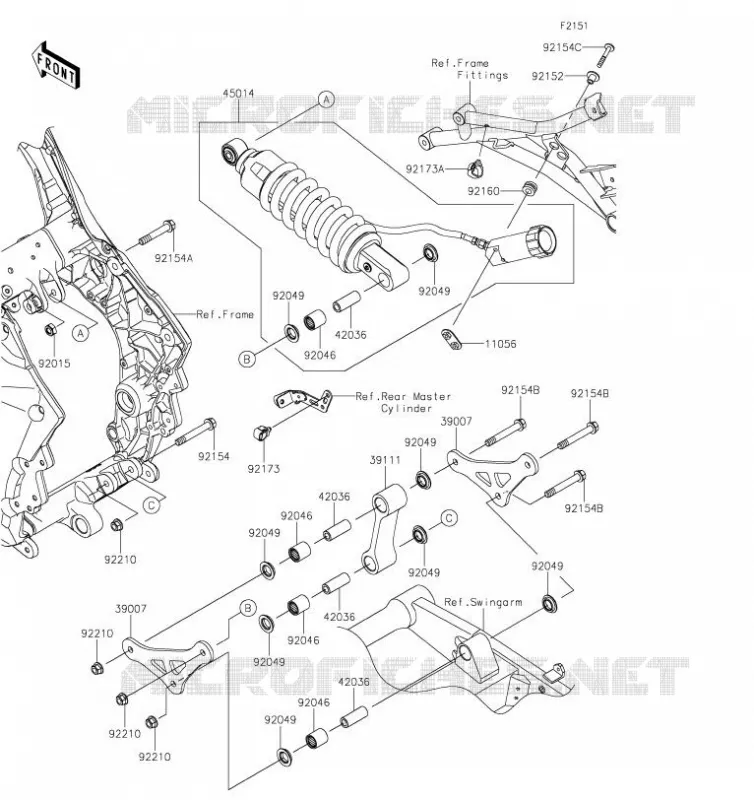 SUSPENSION/AMORTISSEUR Kawasaki MOTOS 1000 2019 VERSYS 1000  KLZ1000CKF