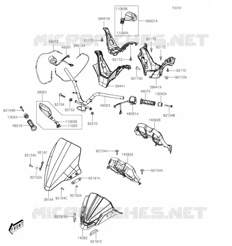 GUIDON Kawasaki SCOOTER 300 2019 J300  SC300CKF