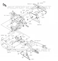 CACHE LAT&Eacute;RAL/GARDE CHAINE pour Kawasaki VULCAN 1700 VOYAGER 2019