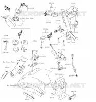CONTACTEUR SERRURE/R&Eacute;FLECTEUR pour Kawasaki VULCAN 900 CUSTOM 2019