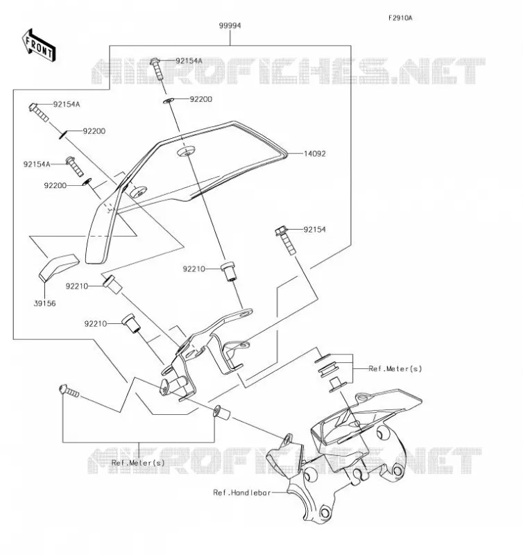 ACCESSOIRE(COUVRE COMPTEUR) Kawasaki MOTOS 1000 2019 Z1000R  ZR1000JKF