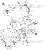 PIECE DE CADRE (COUVERTURE) pour Kawasaki Z900 2019