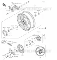 ROUE ARRI&Egrave;RE/CHAINE pour Kawasaki Z900 2019