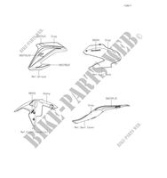 Decals(Gray)(BKF) pour Kawasaki Z900 2019