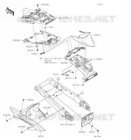 GARDE BOUE ARRI&Egrave;RE pour Kawasaki Z900RS 2019