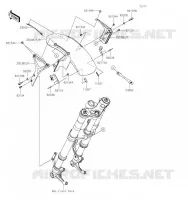 GARDE BOUE AVANT pour Kawasaki Z900RS 2019