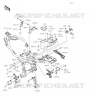 PIECE DE CADRE (COUVERTURE) pour Kawasaki Z900RS 2019