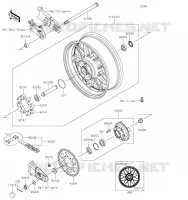 ROUE ARRI&Egrave;RE/CHAINE pour Kawasaki Z900RS 2019