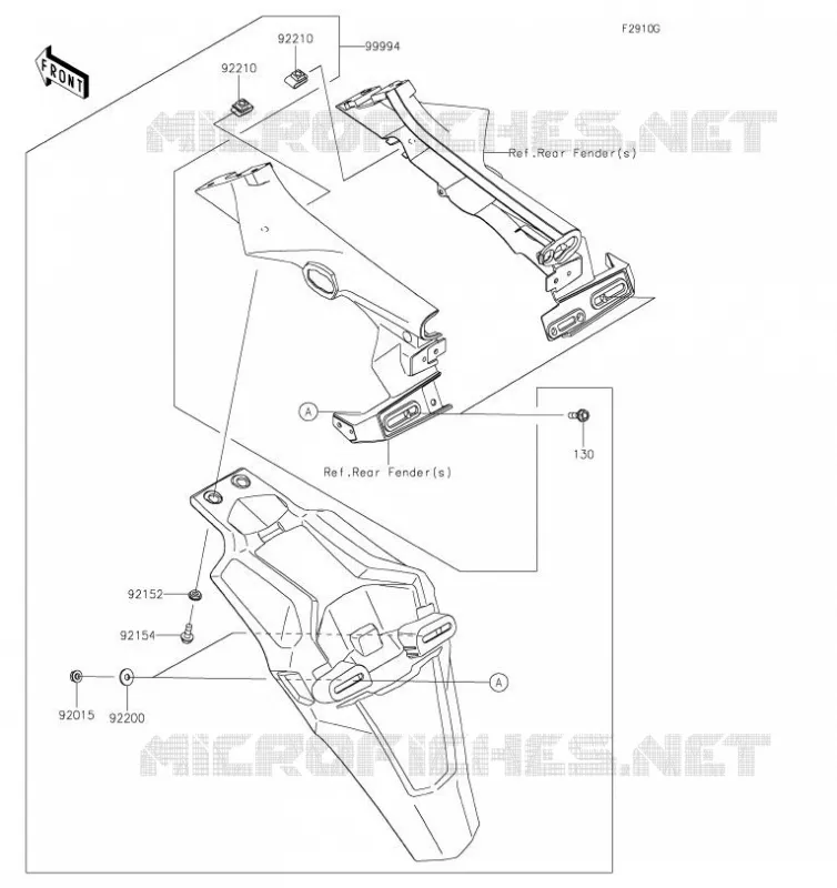 Accessory(Extended Flap) Kawasaki MOTOS 900 2019 Z900  ZR900DKF