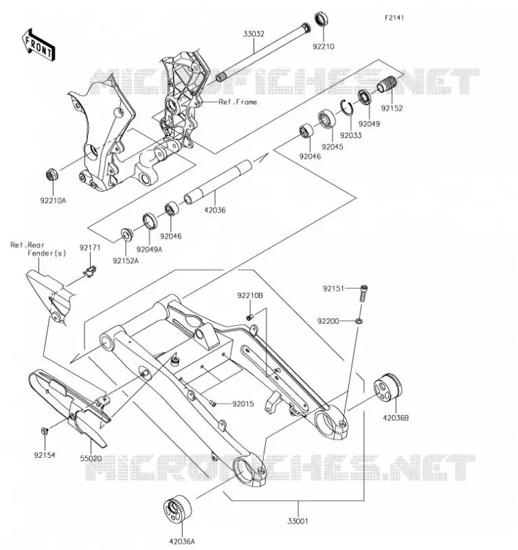 BRAS OSCILLANT Kawasaki MOTOS 1000 2019 Z1000SX  ZX1000WKF