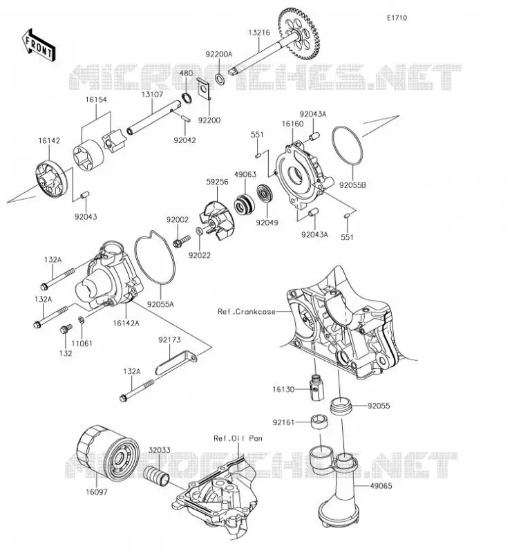 POMPE A HUILE Kawasaki MOTOS 1000 2019 Z1000SX  ZX1000WKF