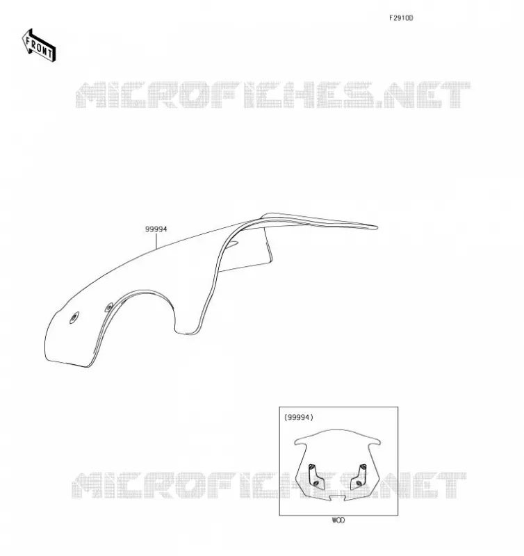 ACCESSOIRE(PARE-BRISE) Kawasaki MOTOS 1000 2019 Z1000SX  ZX1000WKF