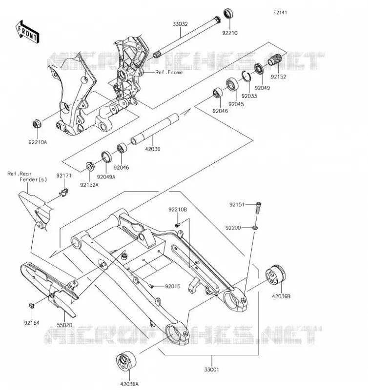 BRAS OSCILLANT Kawasaki MOTOS 1000 2019 Z1000SX  ZX1000WKF