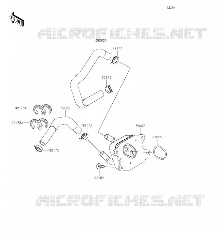 RADIATEUR D'HUILE Kawasaki MOTOS 1000 2019 NINJA H2 SX  ZX1002AKF