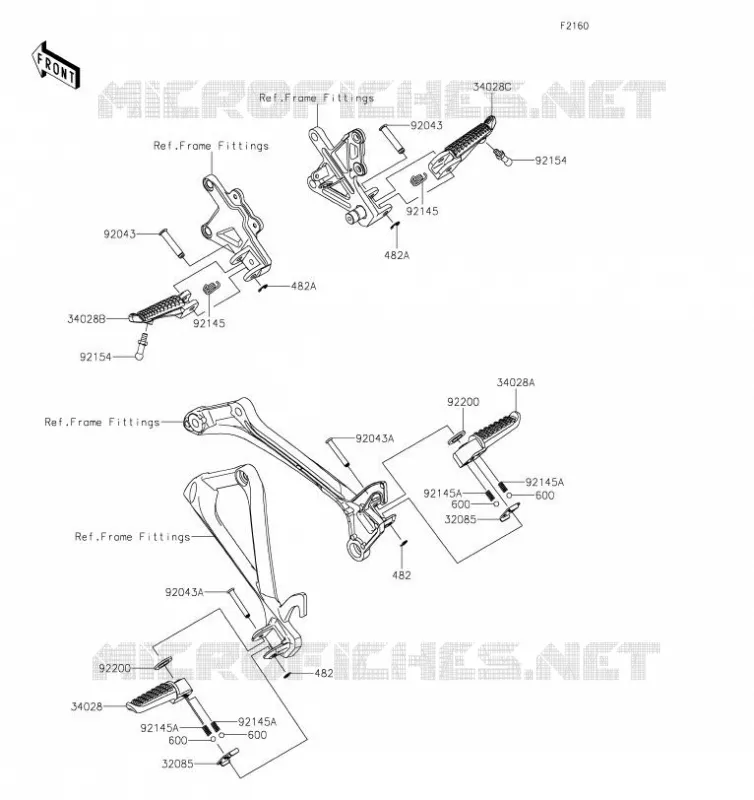 REPOSE PIED Kawasaki MOTOS 1000 2019 NINJA ZX-10R  ZX1002FKF