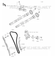 ARBRE A CAME/TENDEUR pour Kawasaki ZZR1400 ABS 2019