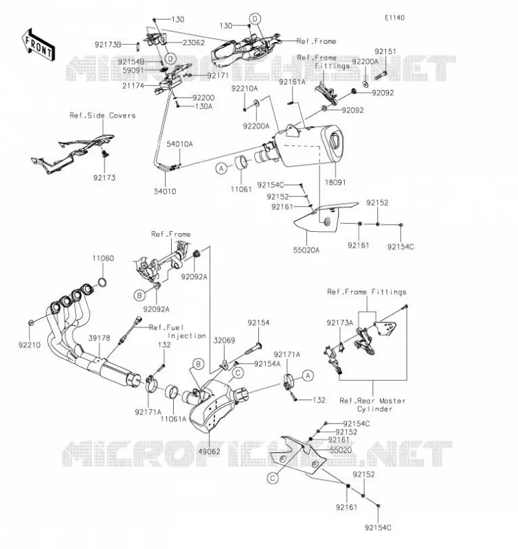 &Eacute;CHAPPEMENT Kawasaki MOTOS 600 2019 NINJA ZX-6R  ZX636HKF