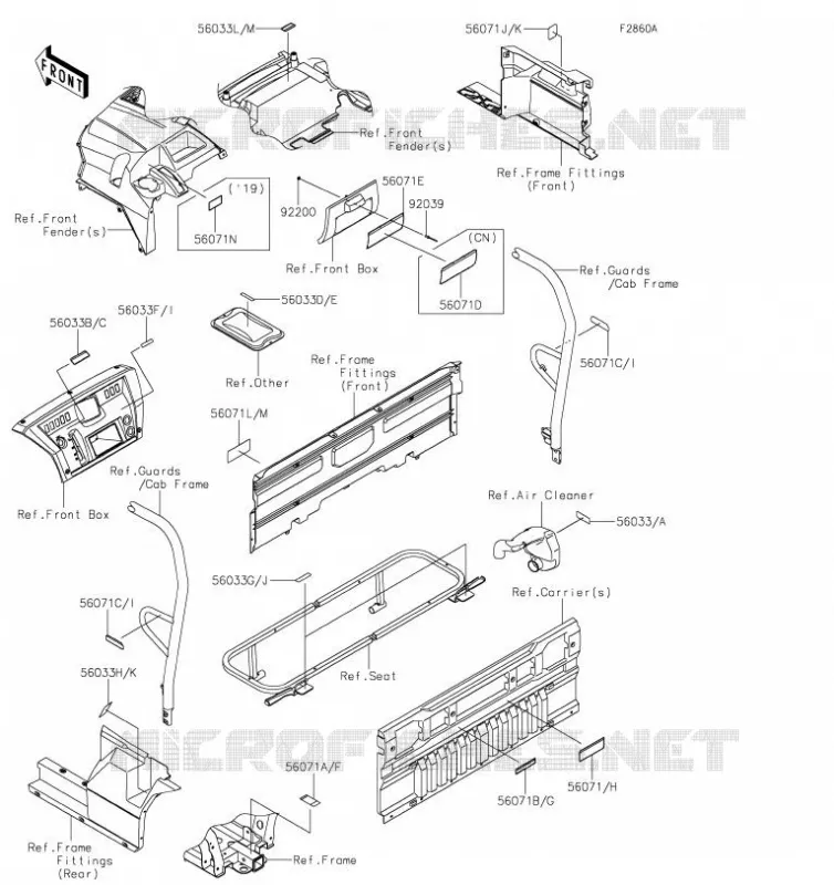 LABEL Kawasaki SSV 1000 2019 MULE PRO-DXT  KAF1000BKF