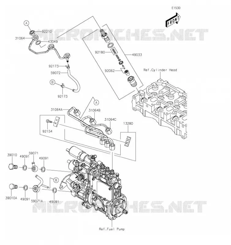 INJECTION CARBURANT Kawasaki SSV 1000 2019 MULE PRO-DX  KAF1000EKF