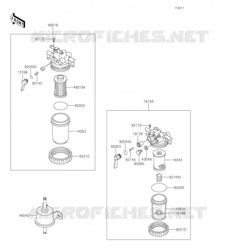 FILTRE A ESSENCE Kawasaki SSV 1000 2019 MULE PRO-DX  KAF1000EKF