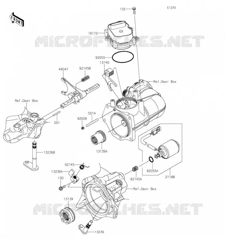 SELECTEUR Kawasaki SSV 1000 2019 MULE PRO-DX  KAF1000EKF