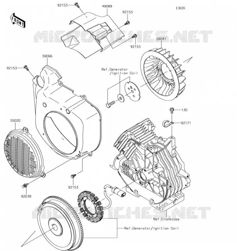 REFROIDISSEMENT Kawasaki SSV 400 2019 MULE SX  KAF400HKF