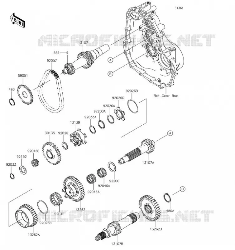 TRANSMISSION Kawasaki SSV 400 2019 MULE SX  KAF400HKF