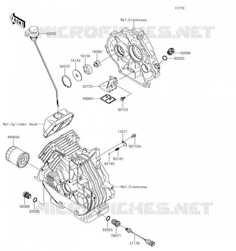 POMPE A HUILE/FILTRE &Agrave; HUILE Kawasaki SSV 400 2019 MULE SX  KAF400HKF