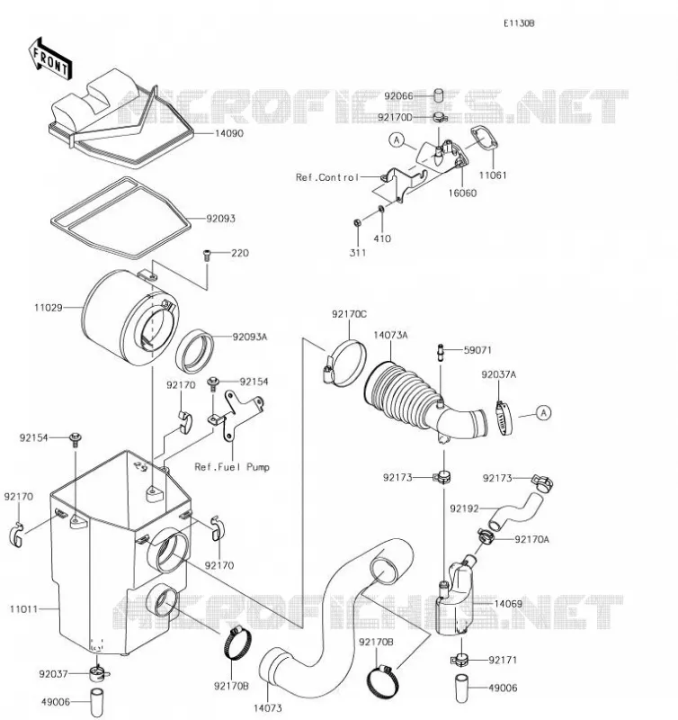 FILTRE A AIR(US) Kawasaki SSV 400 2019 MULE SX  KAF400HKF