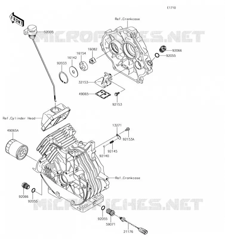 POMPE A HUILE/FILTRE &Agrave; HUILE Kawasaki SSV 400 2019 MULE SX  KAF400HKF