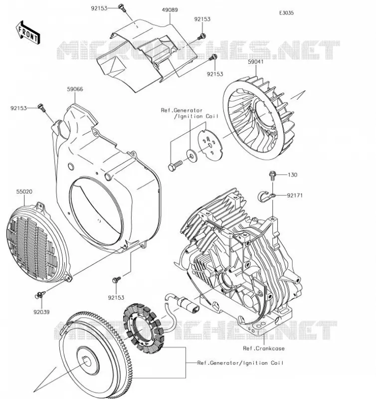 REFROIDISSEMENT Kawasaki SSV 400 2019 MULE SX  KAF400HKF