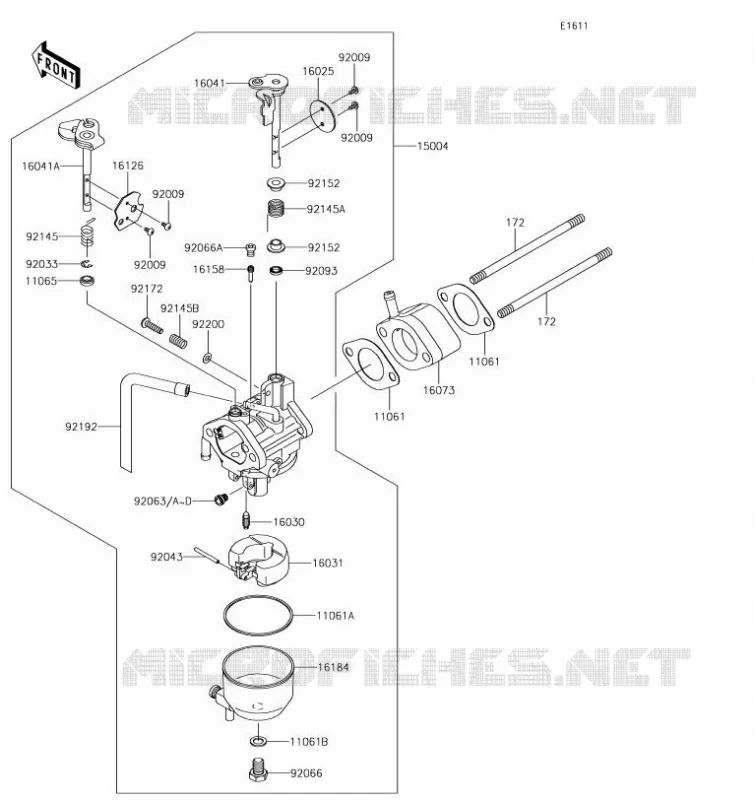 CARBURATEUR Kawasaki SSV 400 2019 MULE SX  KAF400JKF