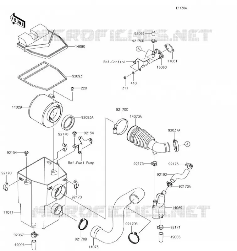 FILTRE A AIR Kawasaki SSV 400 2019 MULE SX  KAF400JKF