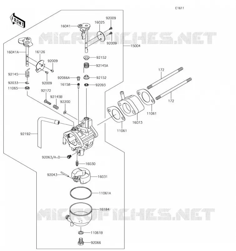 CARBURATEUR Kawasaki SSV 400 2019 MULE SX  KAF400JKF