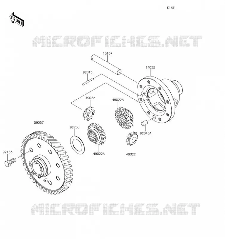 DIFFERENTIEL Kawasaki SSV 400 2019 MULE SX  KAF400JKF