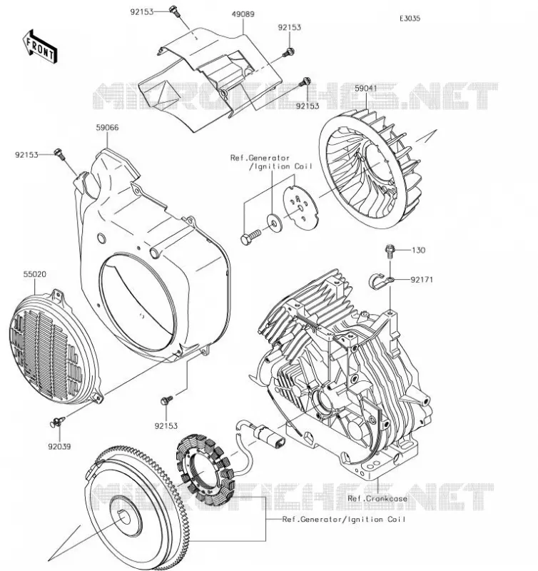 REFROIDISSEMENT Kawasaki SSV 400 2019 MULE SX  KAF400KKF