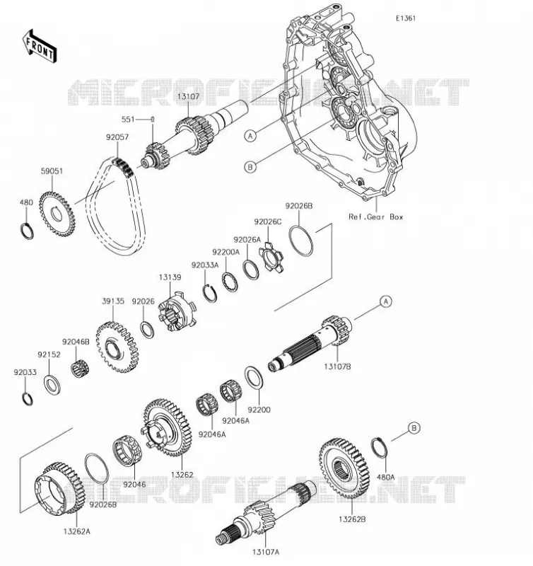 TRANSMISSION Kawasaki SSV 400 2019 MULE SX  KAF400LKF
