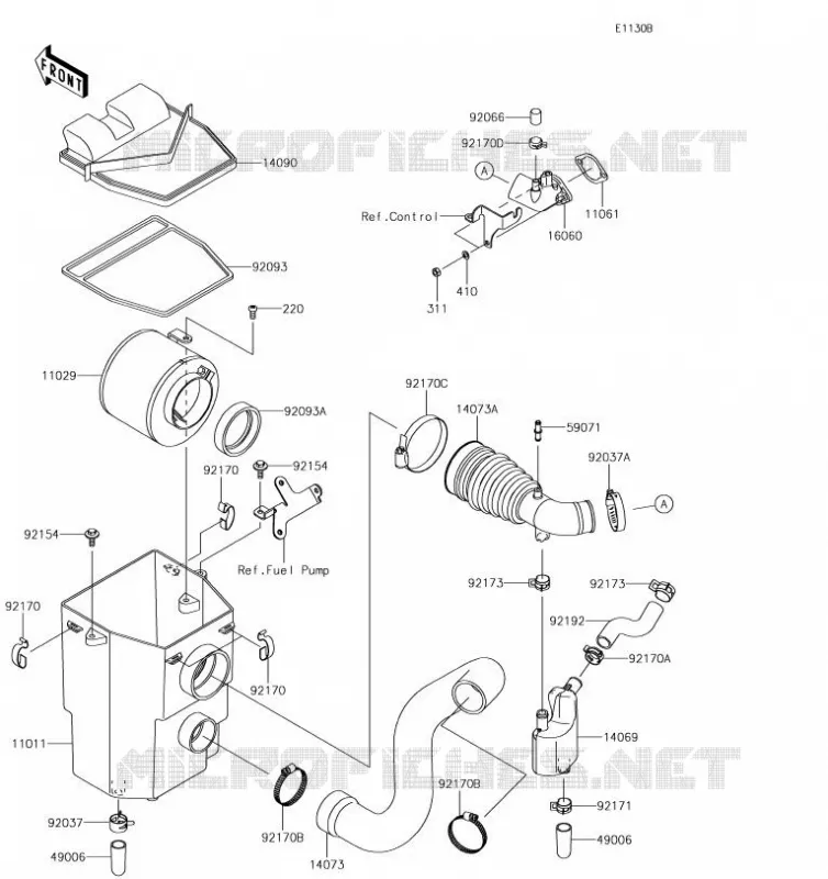 FILTRE A AIR Kawasaki SSV 400 2019 MULE SX  KAF400MKF