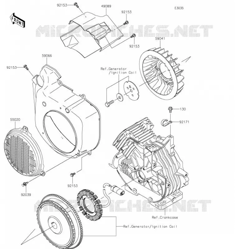 REFROIDISSEMENT Kawasaki SSV 400 2019 MULE SX  KAF400PKF