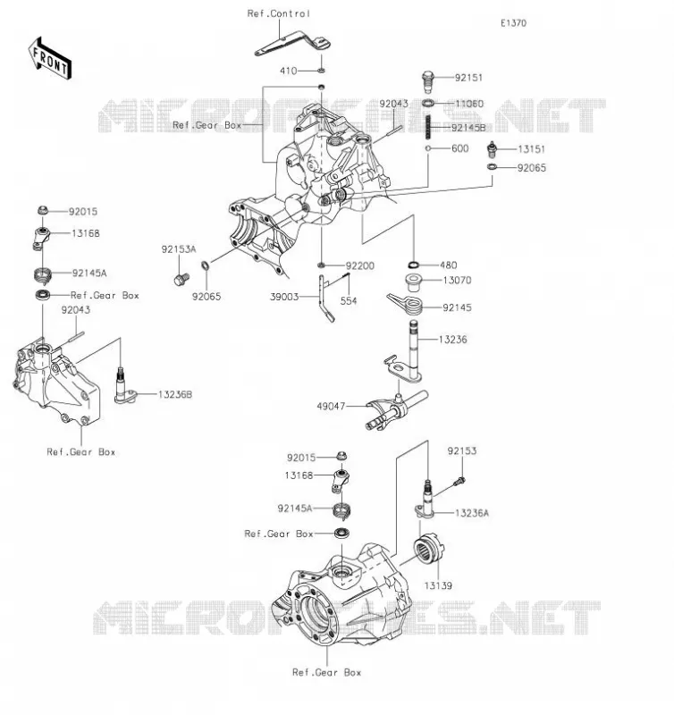 SELECTEUR Kawasaki SSV 400 2019 MULE SX  KAF400RKF