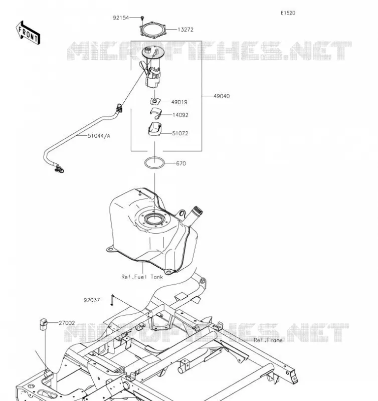 POMPE A ESSENCE Kawasaki SSV 400 2019 MULE SX  KAF400SKF