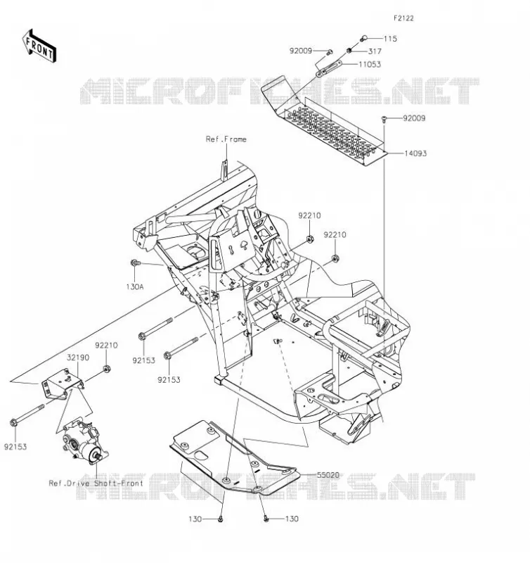 SUPPORT MOTEUR Kawasaki SSV 400 2019 MULE SX  KAF400SKF