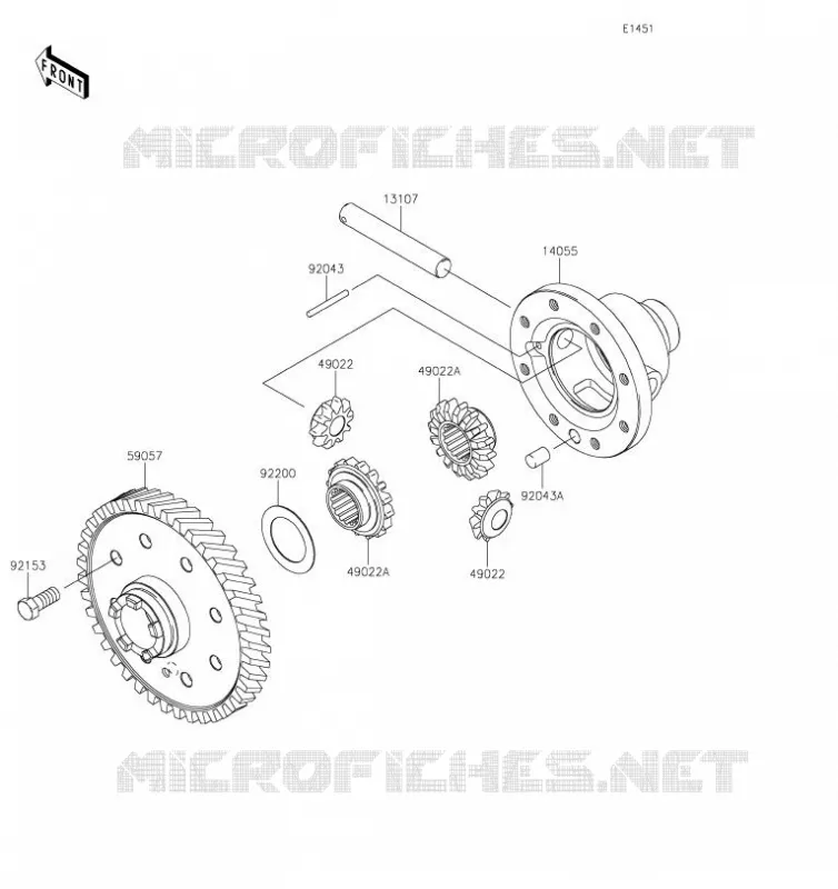DIFFERENTIEL Kawasaki SSV 400 2019 MULE SX  KAF400SKS