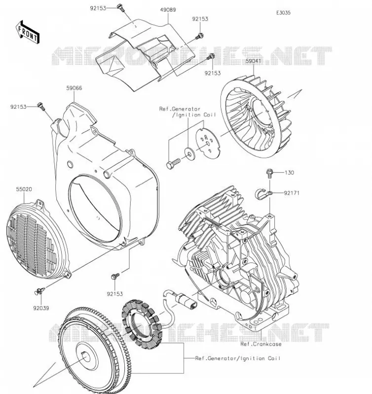 REFROIDISSEMENT Kawasaki SSV 400 2019 MULE SX  KAF400SKS