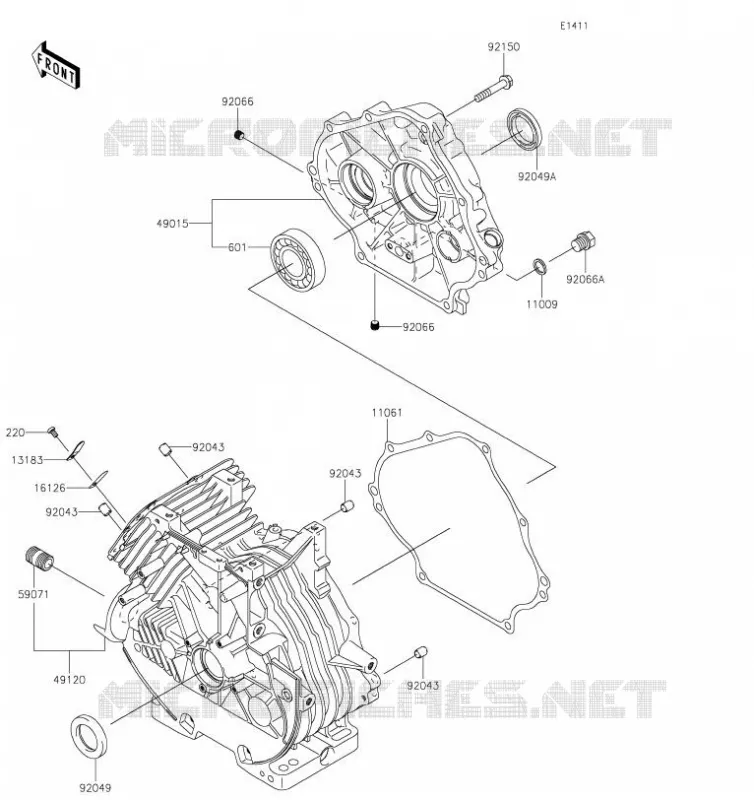 CARTER MOTEUR(S) Kawasaki SSV 400 2019 MULE SX  KAF400TKF