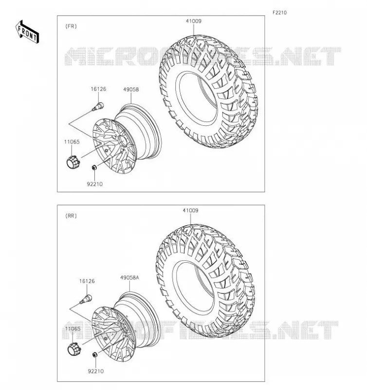 ROUE/PNEUS Kawasaki SSV 400 2019 MULE SX  KAF400TKF